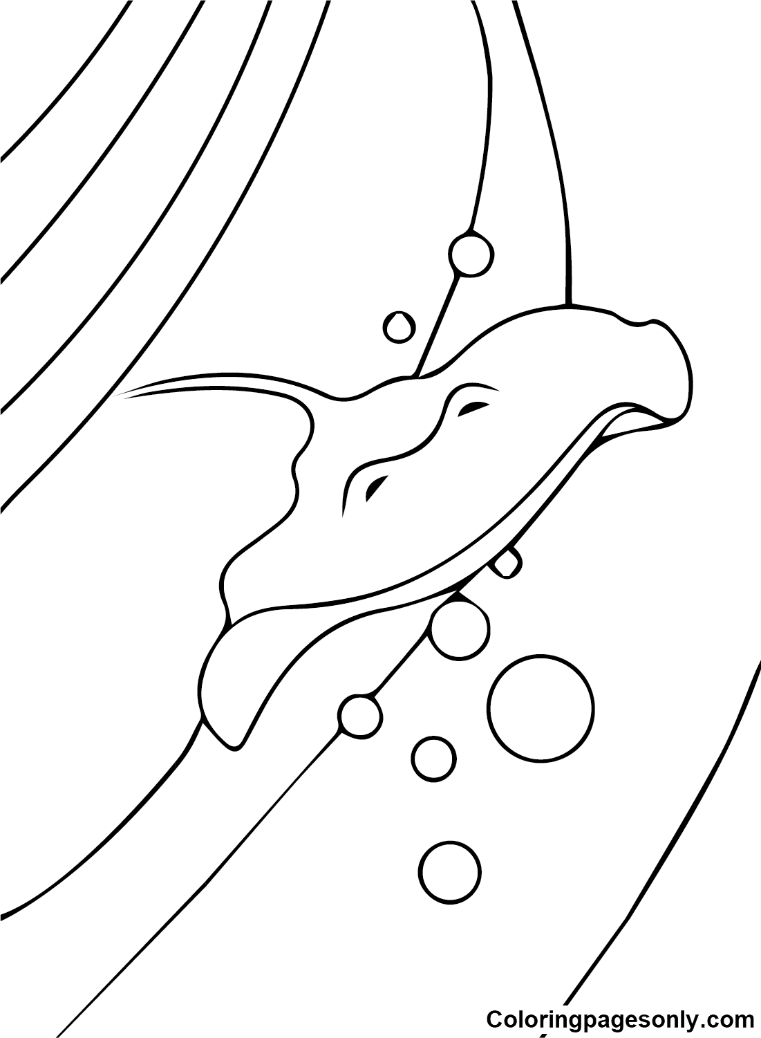 Funny Stingray Coloring Page