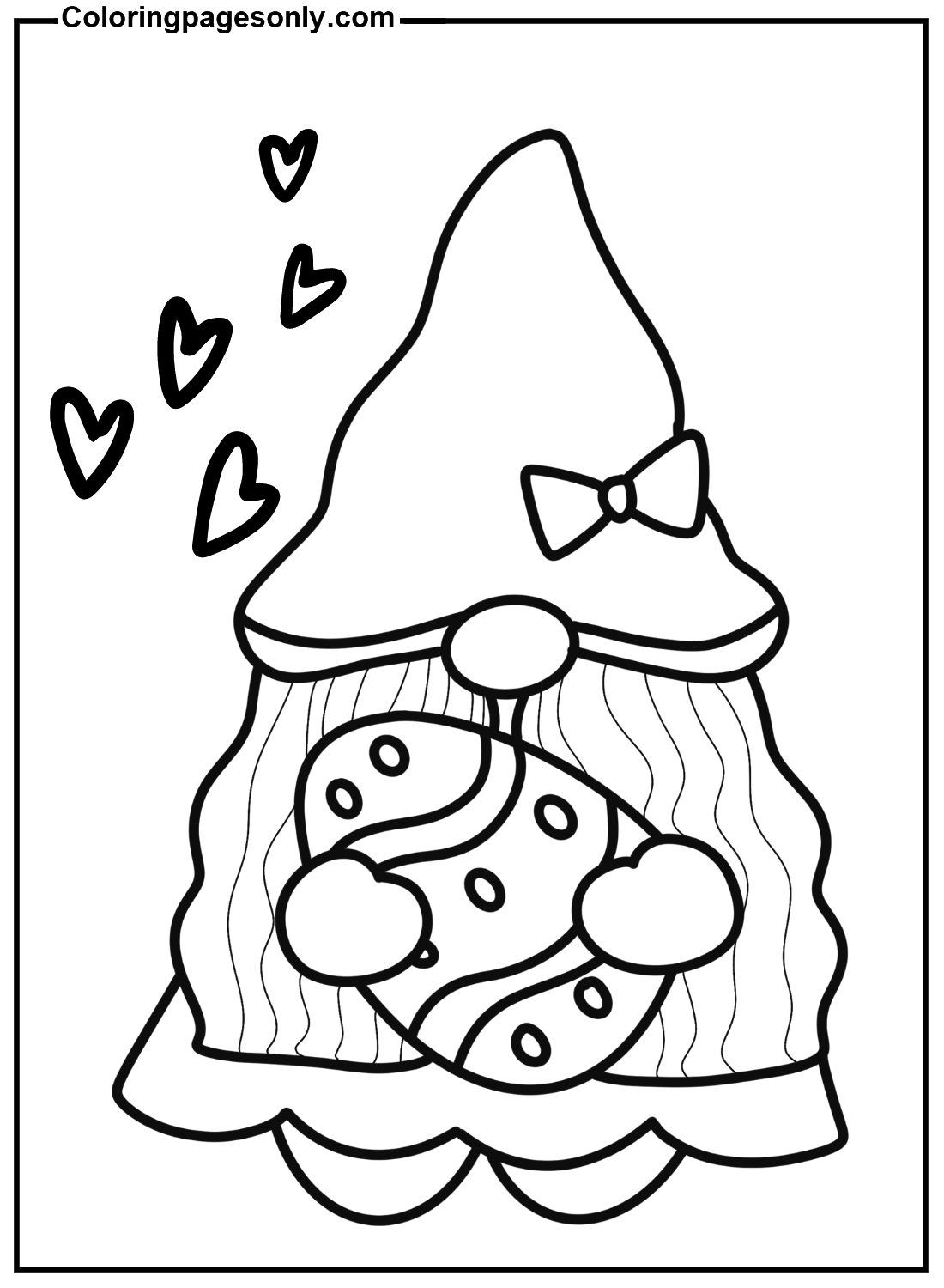 Gnome Easter With Easter Egg Coloring Pages