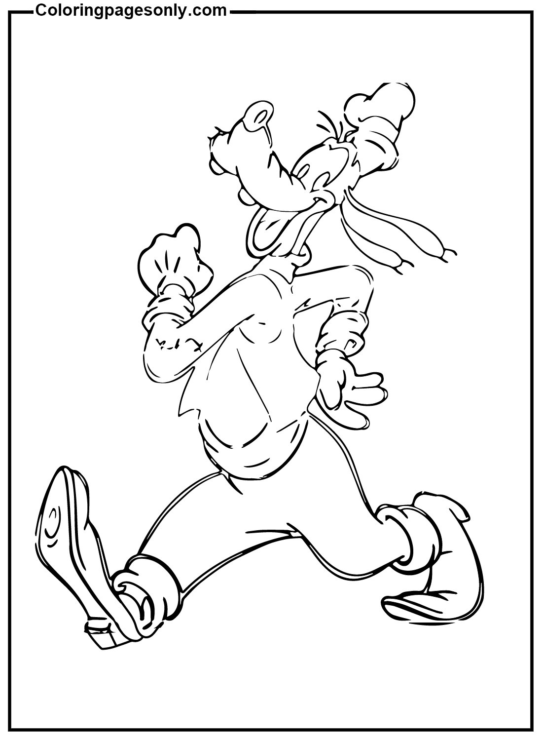 Goofy From Kingdom Hearts Coloring Pages
