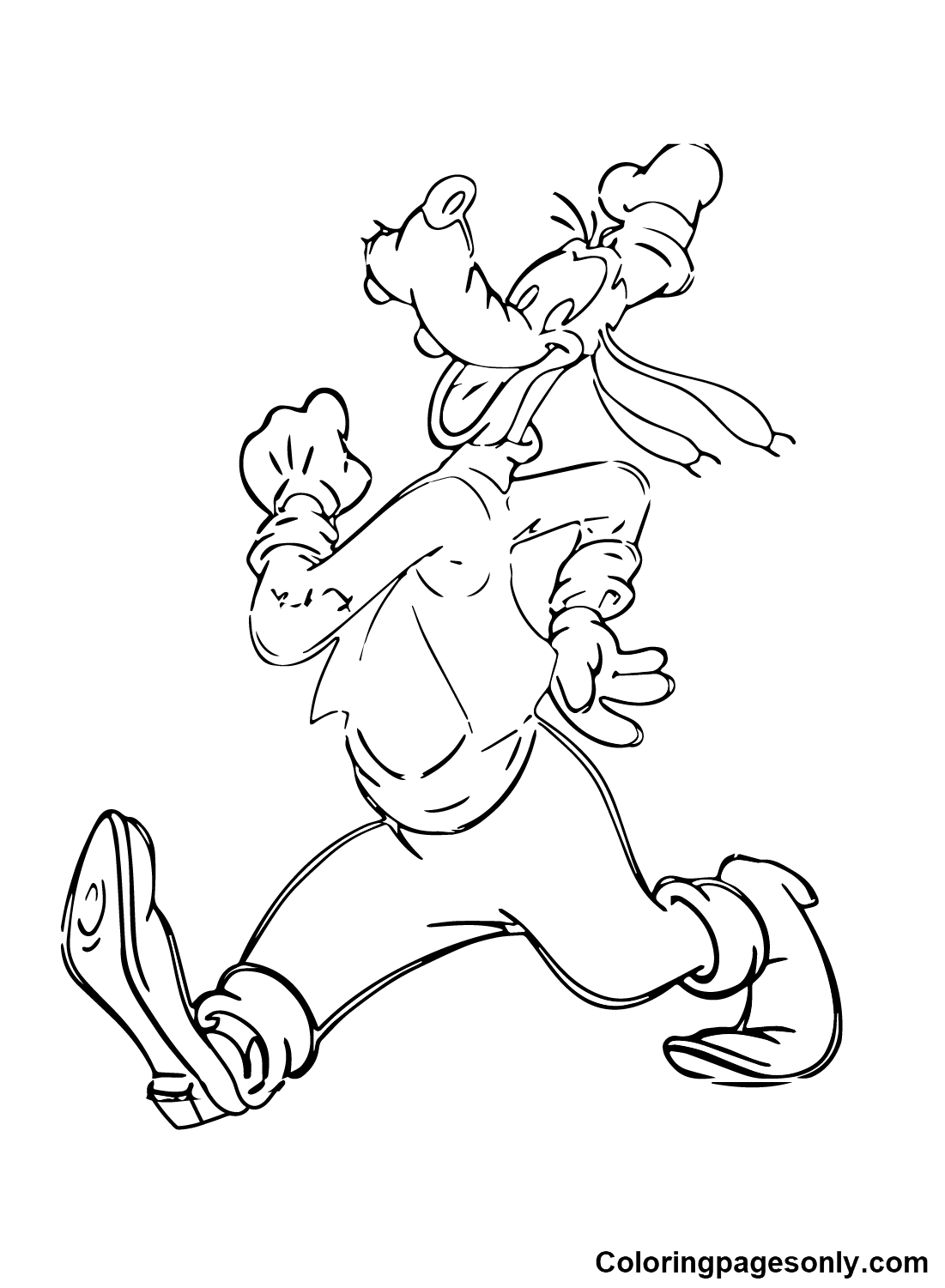 Goofy from Kingdom Hearts Coloring Page