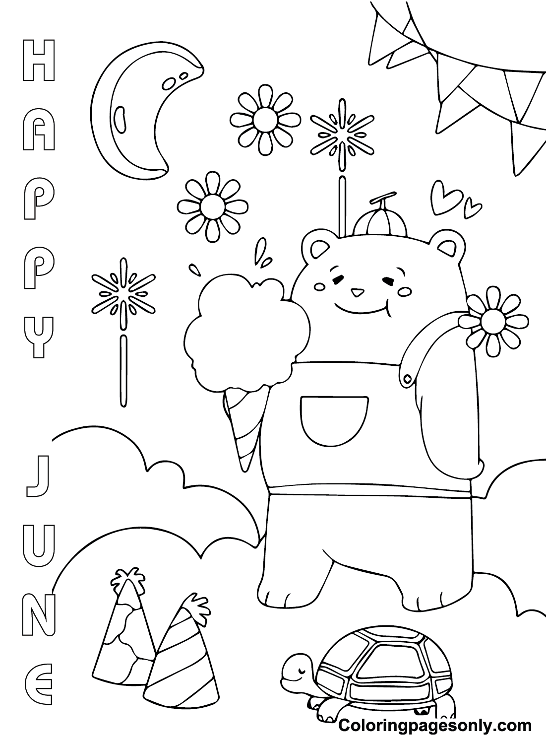 Great June Coloring Page
