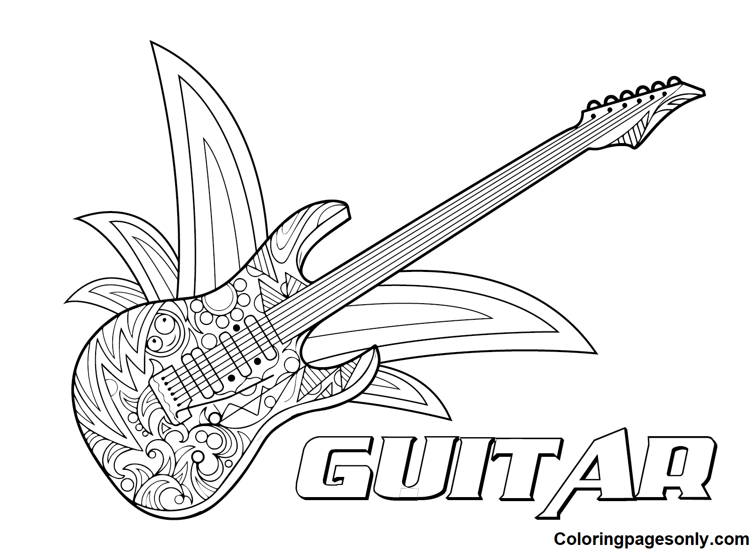 Images Guitar Coloring Pages