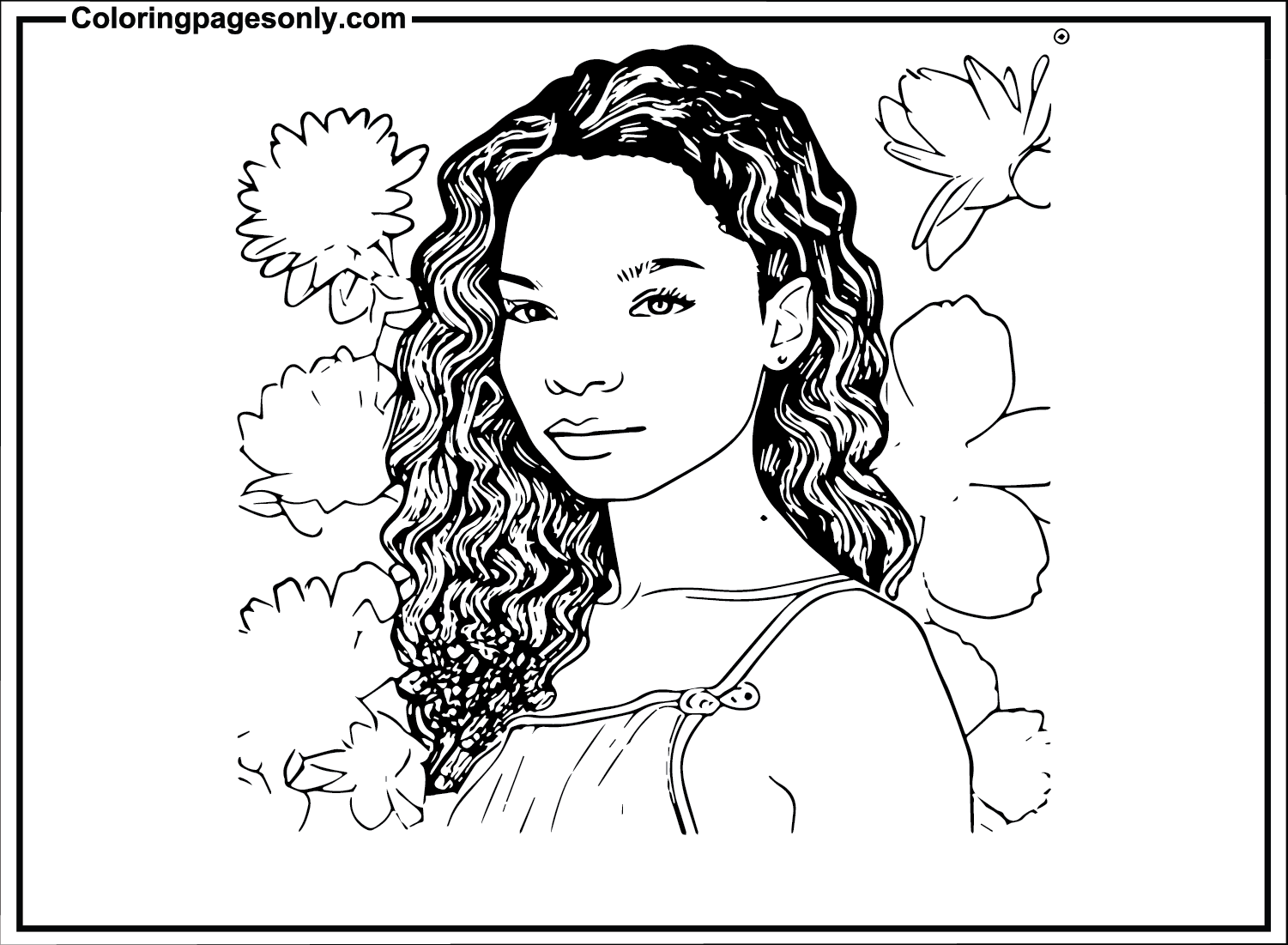 Halle Bailey Mermaid Coloring Pages