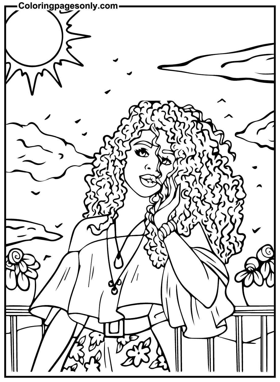 Images Halle Bailey Coloring Pages