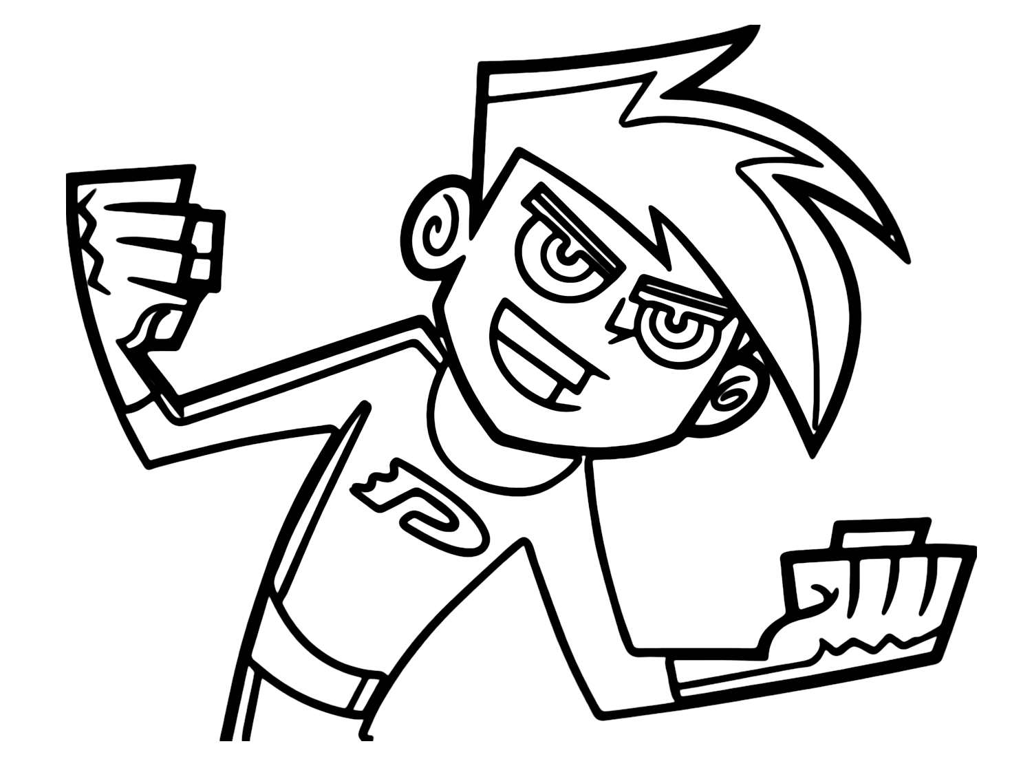 Happy Danny Phantom Coloring Pages
