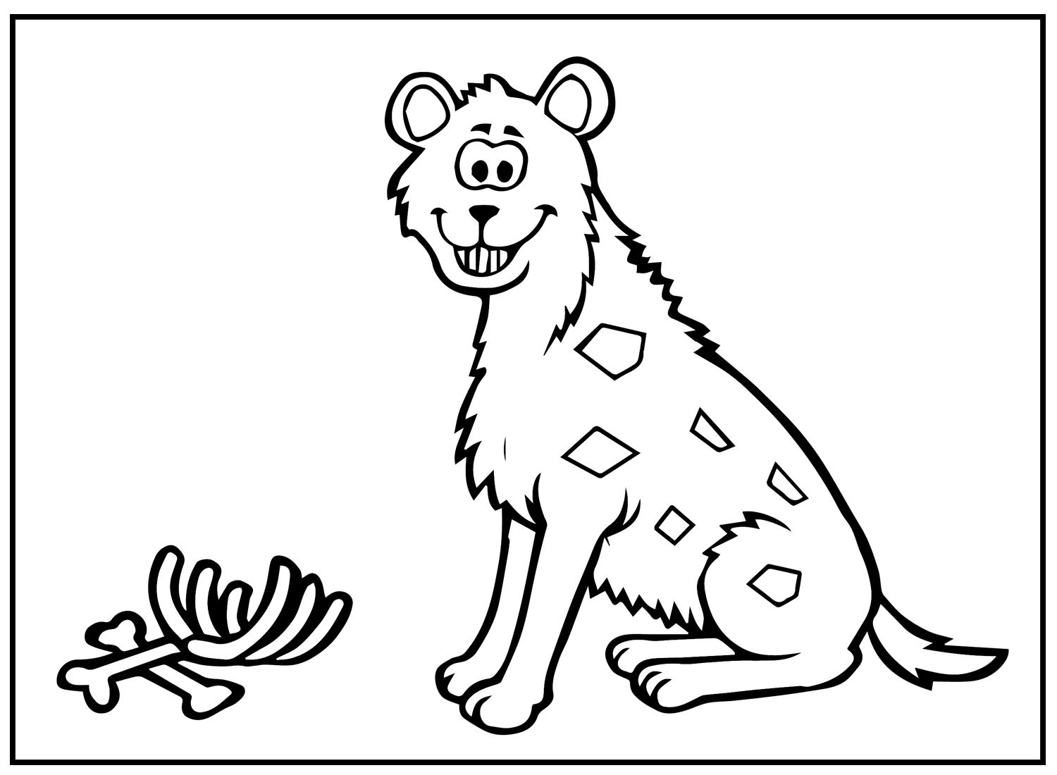 Desenhos de Hiena para colorir e pintar - Pinte Online