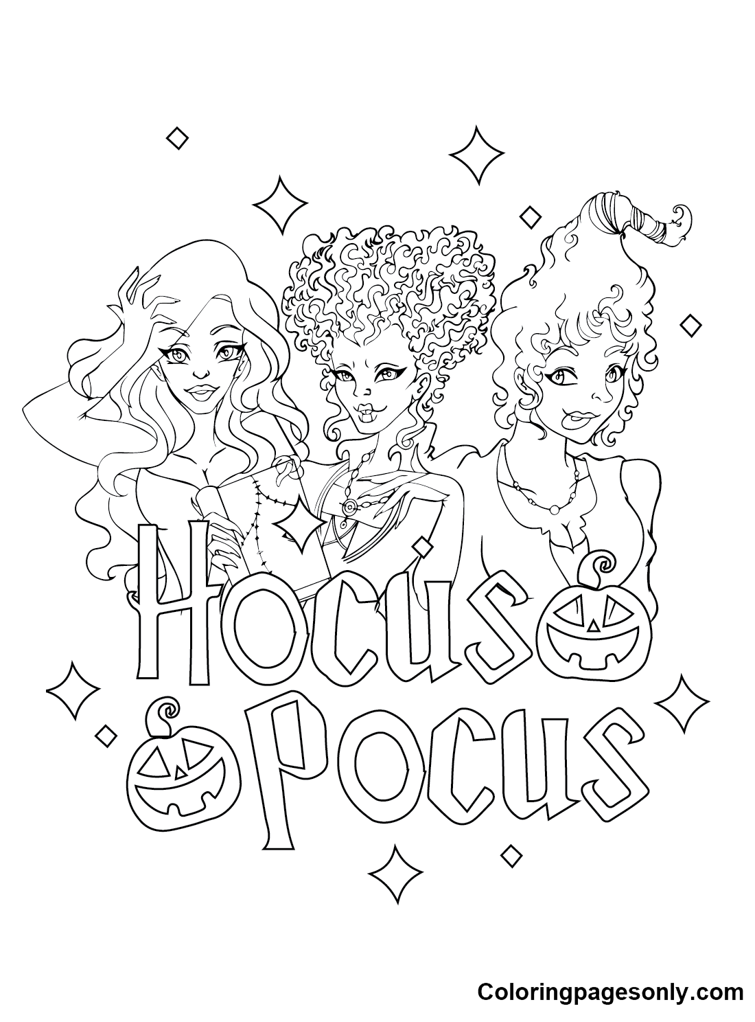 Hocus Pocus Images Coloring Page