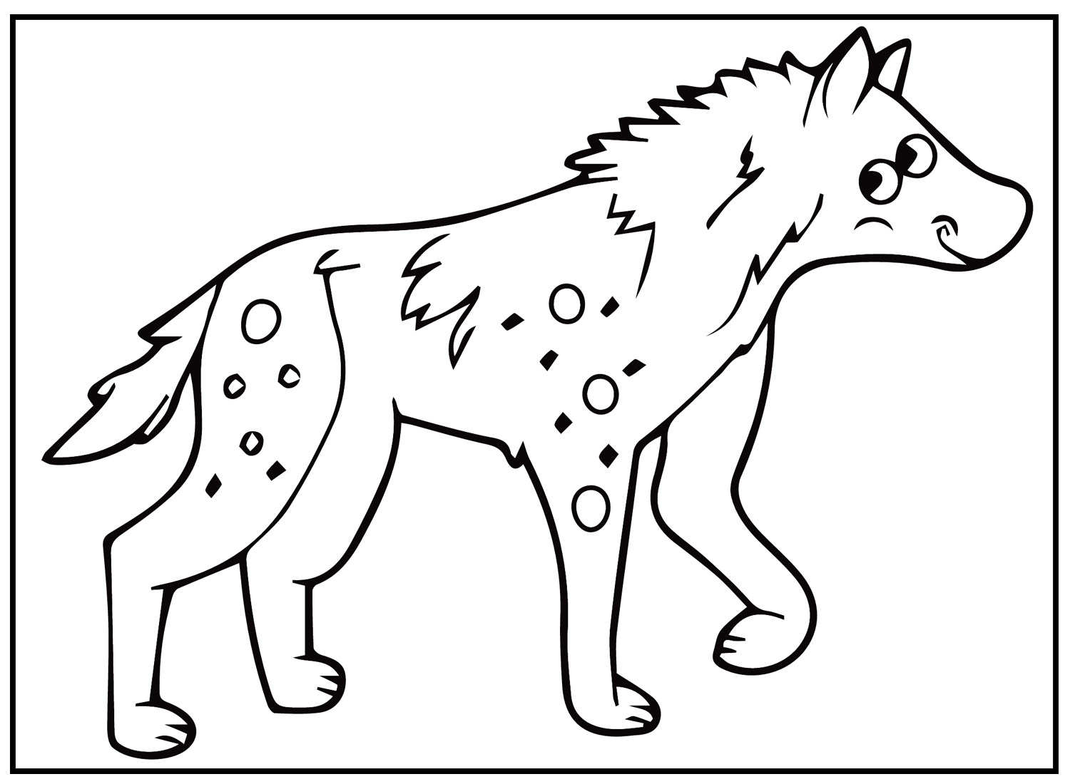 Hyena Free Printable Coloring Pages