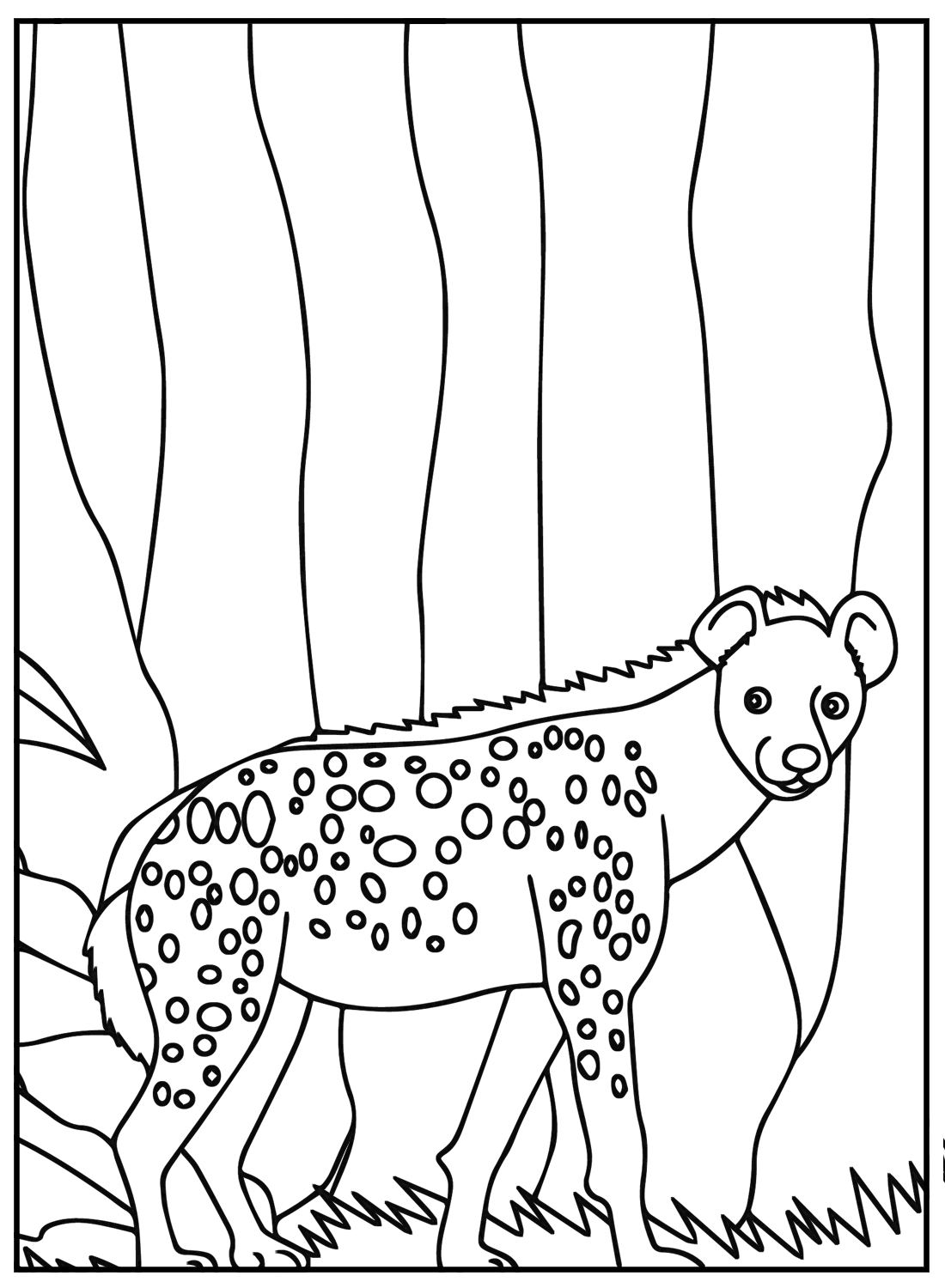 Hyena Image Coloring Page
