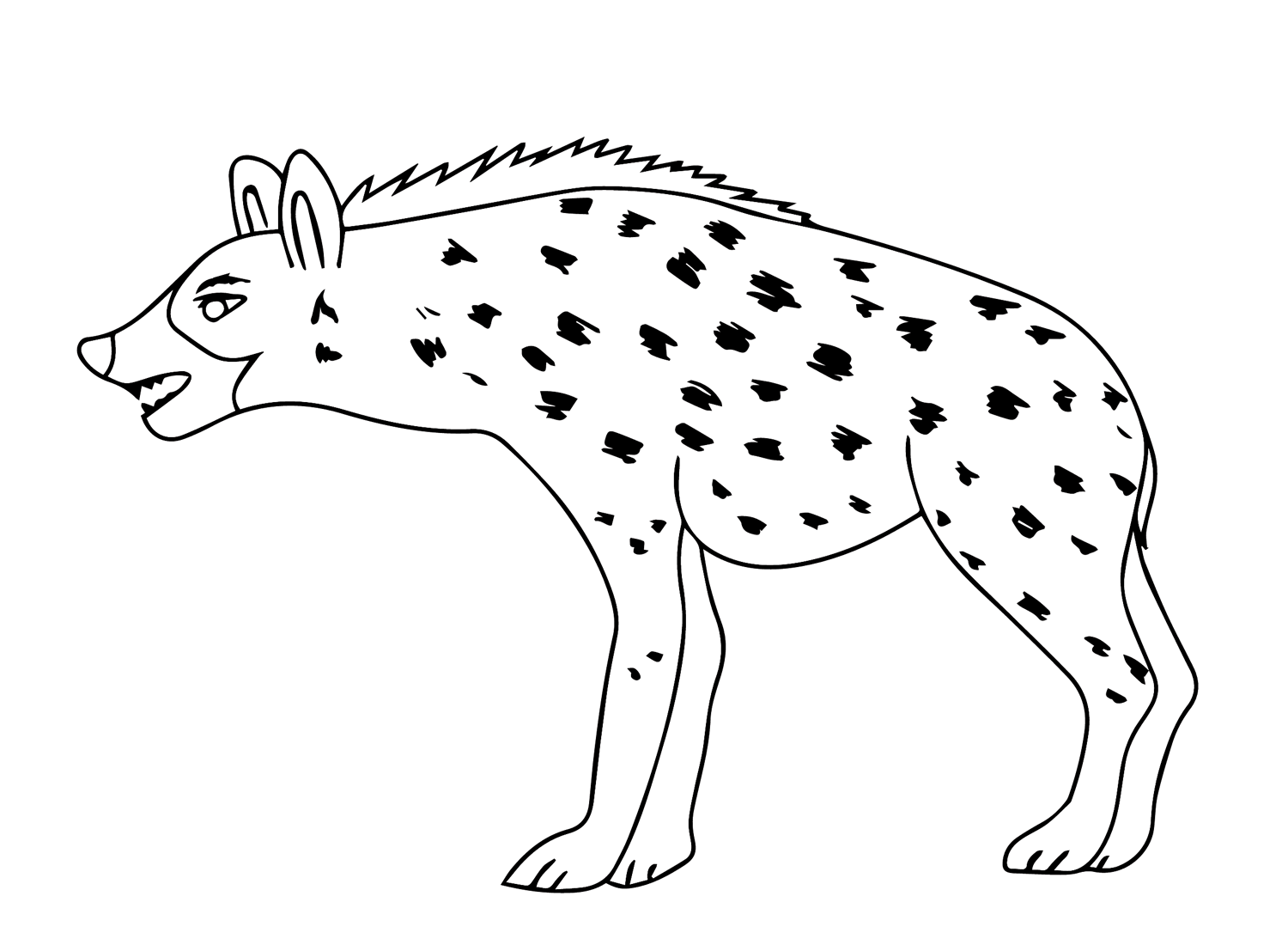 Hyena Printable Coloring Pages