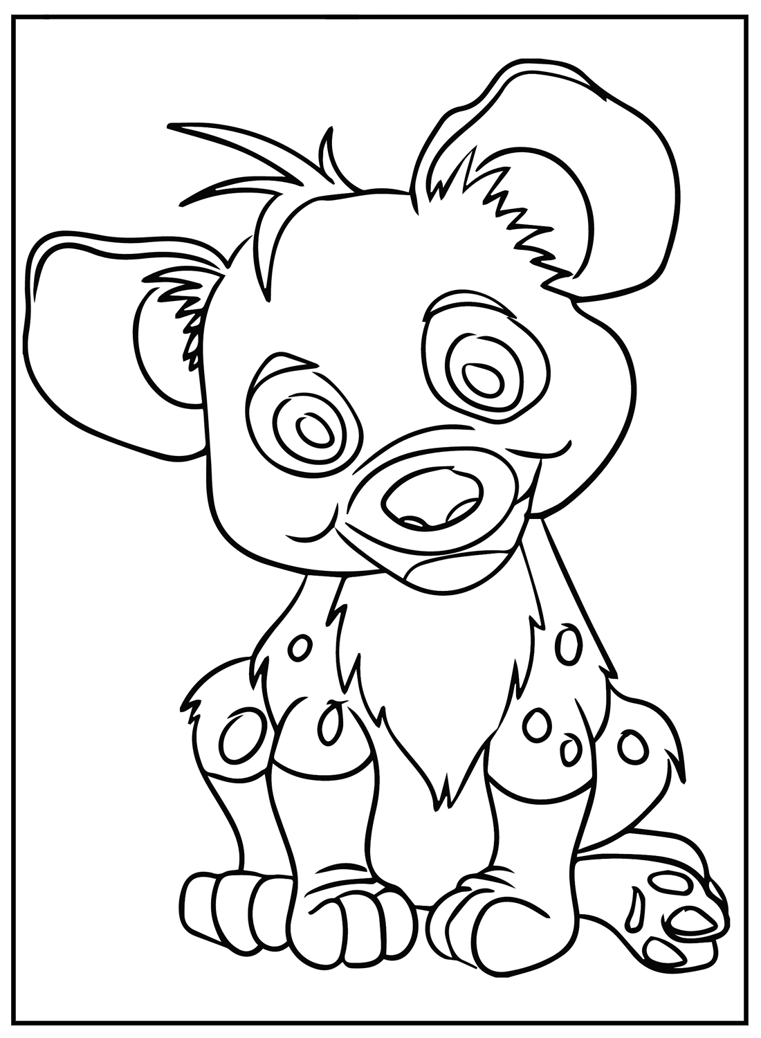Hyena Smiling Coloring Pages