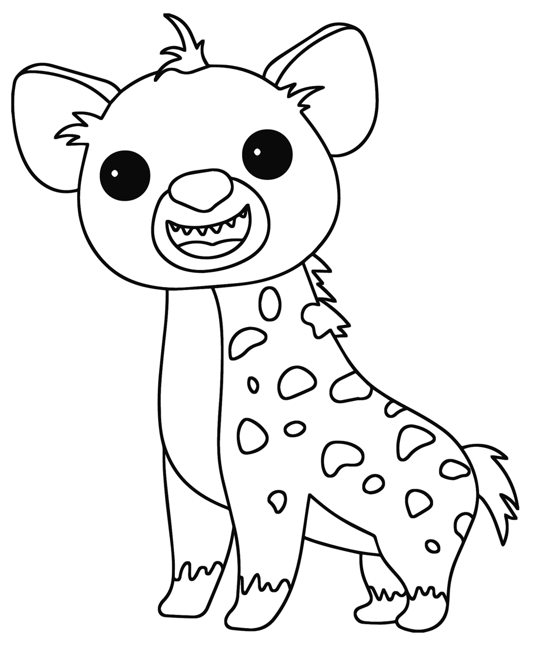 Hyena for Kids Coloring Pages