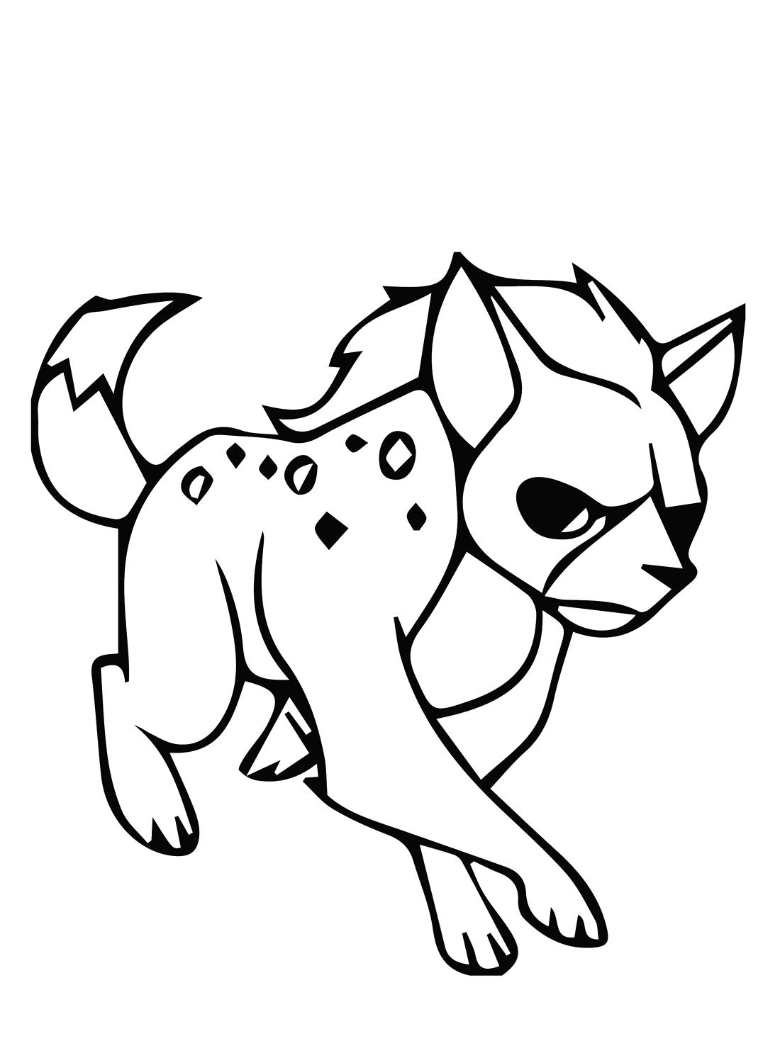 Hyena to Print Coloring Pages
