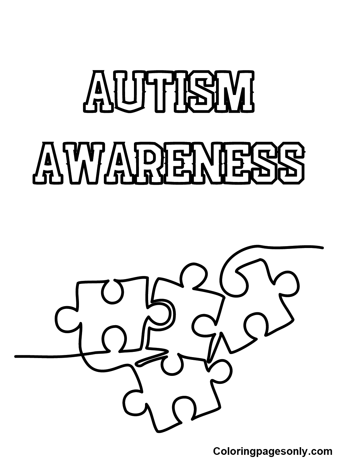 Image Autism Awareness Day Coloring Pages