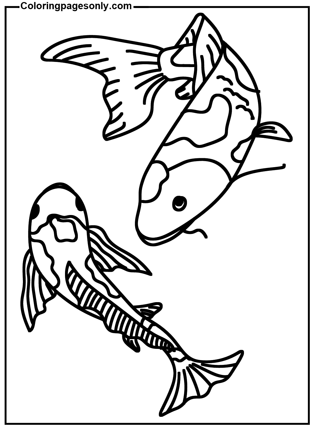 40 Koi Fish Coloring Pages Free Printable PDF Online Coloring