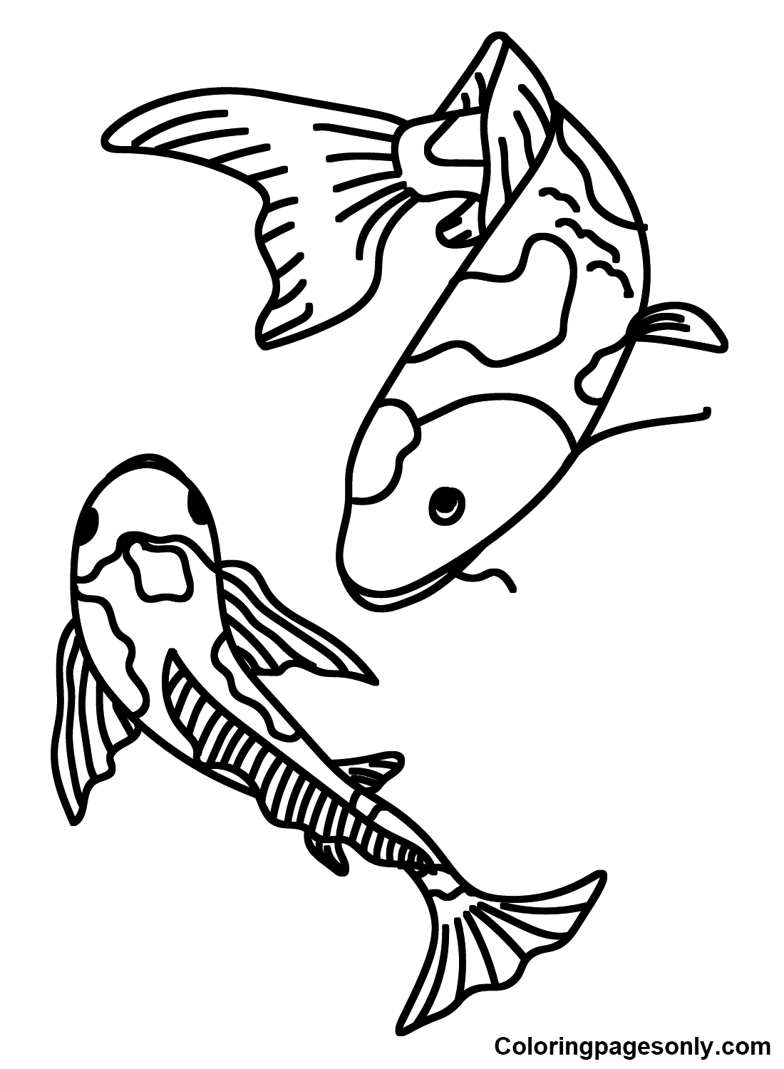 Image Koi Fish Coloring Pages