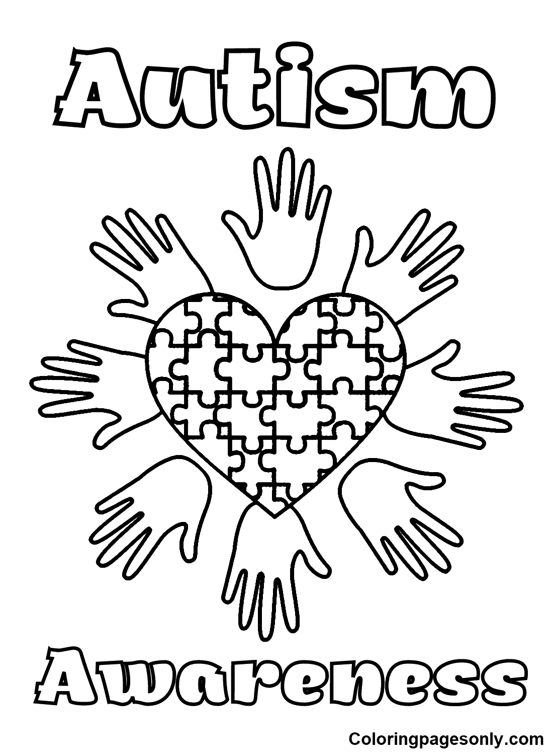 Images Autism Awareness Coloring Pages
