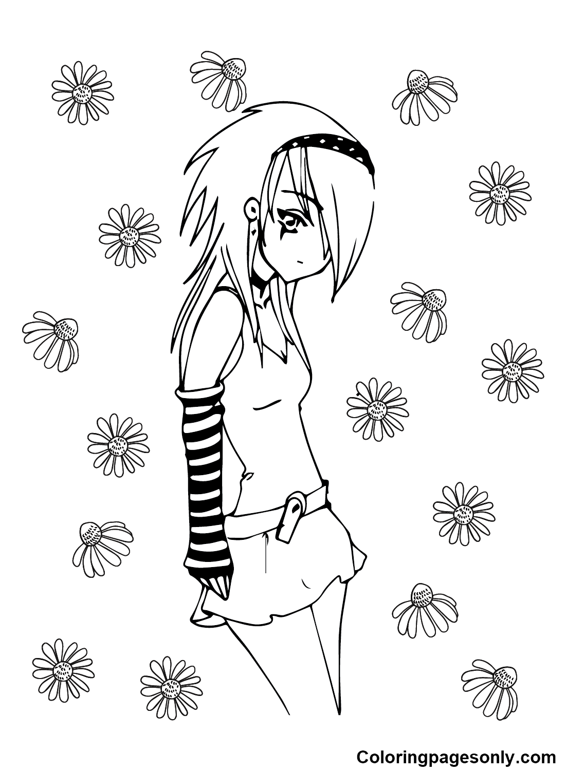 Images Emo Coloring Pages