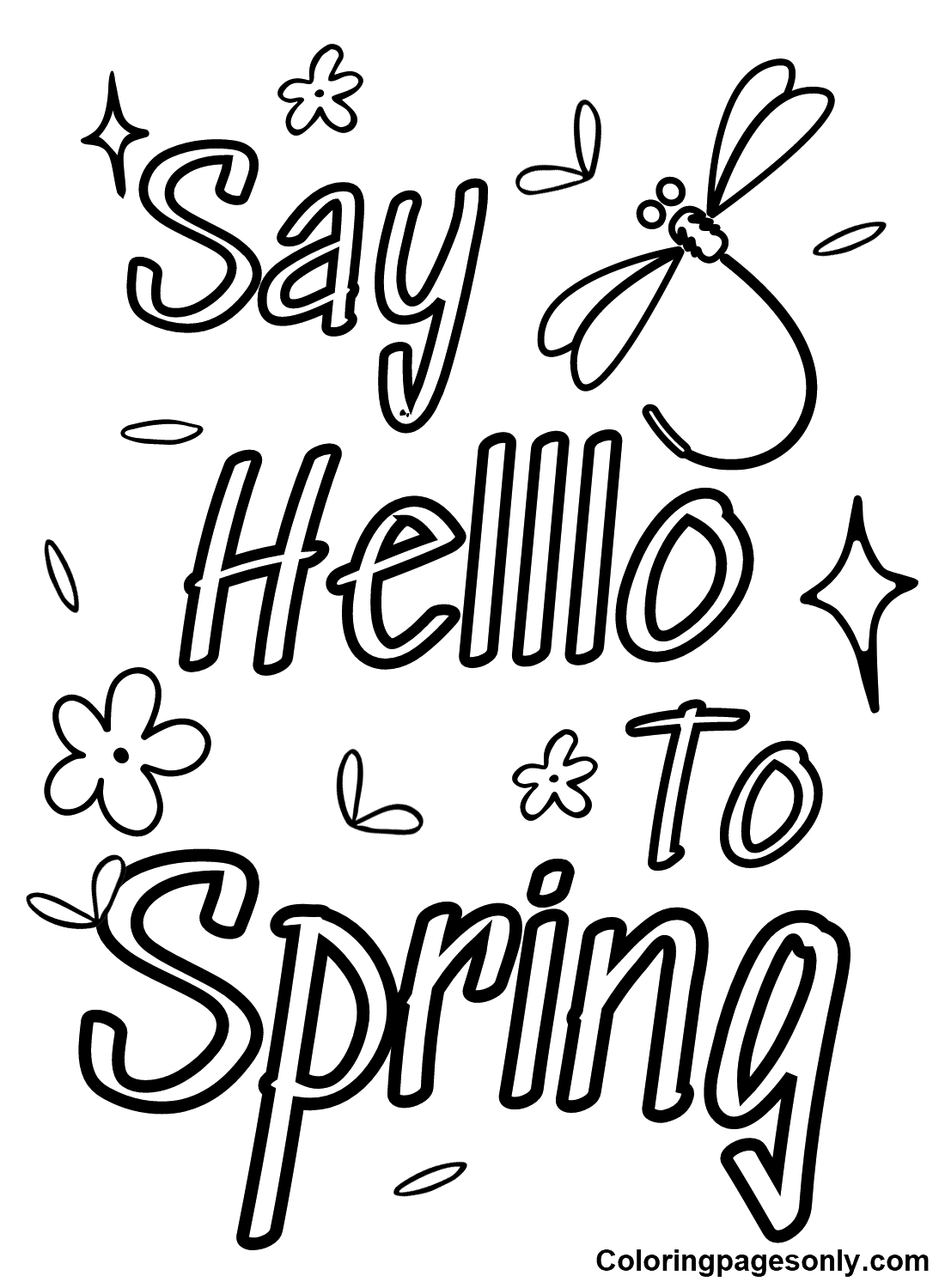 Images First Day of Spring Coloring Pages