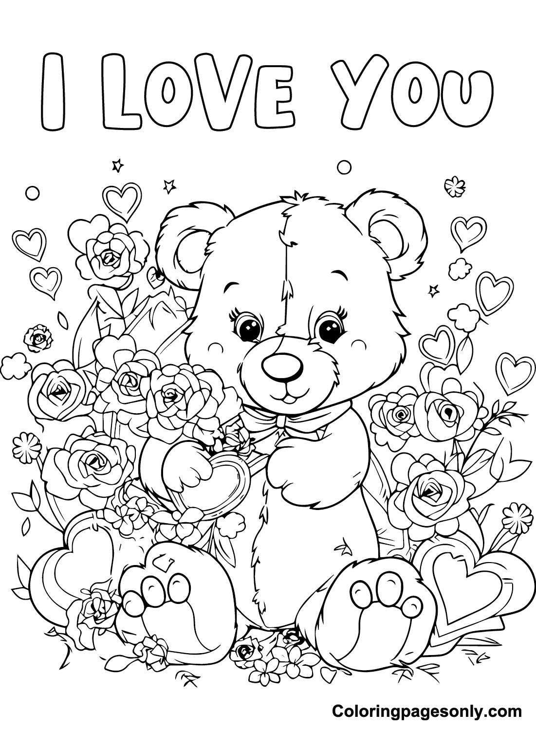 Images Valentines Day Cards Coloring Page