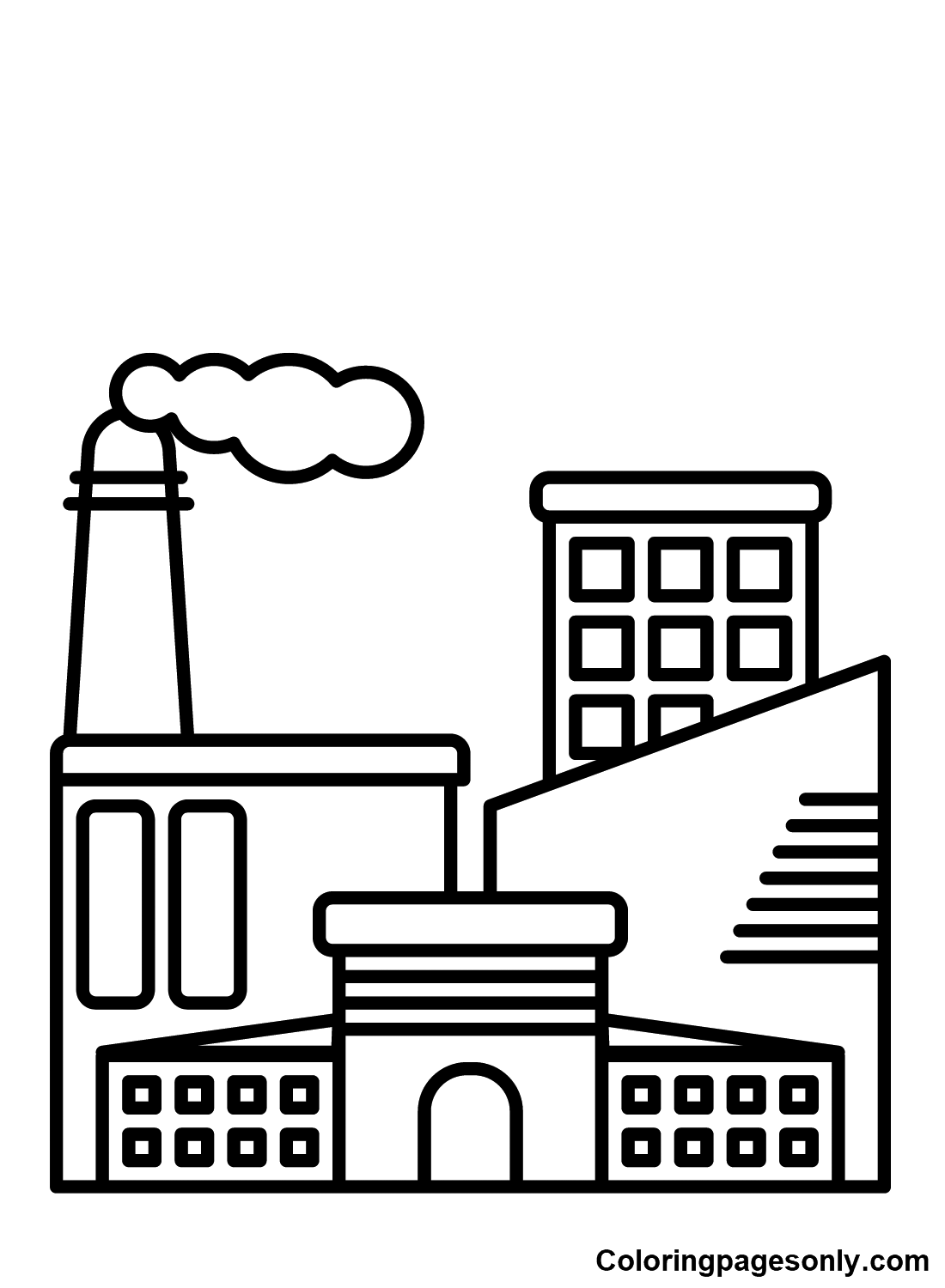 Industrial Building Coloring Page