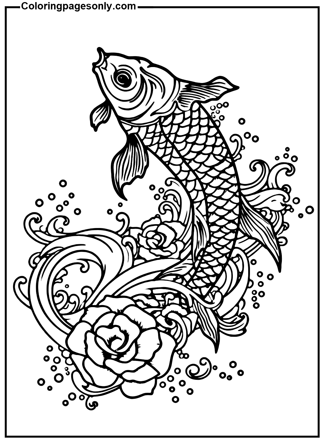 Tatuagem japonesa de peixe Koi de Koi Fish