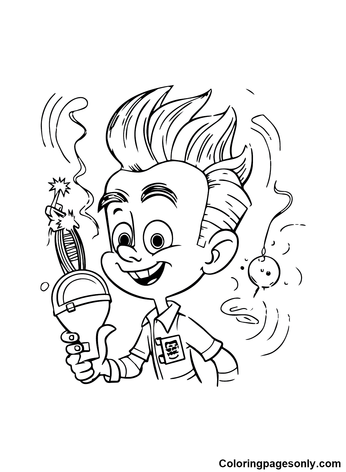 Jimmy Neutron for Kids Coloring Page