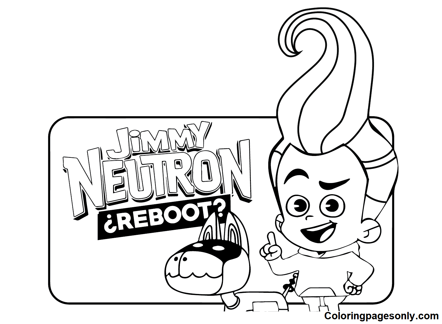 Jimmy Neutron to Download Coloring Page
