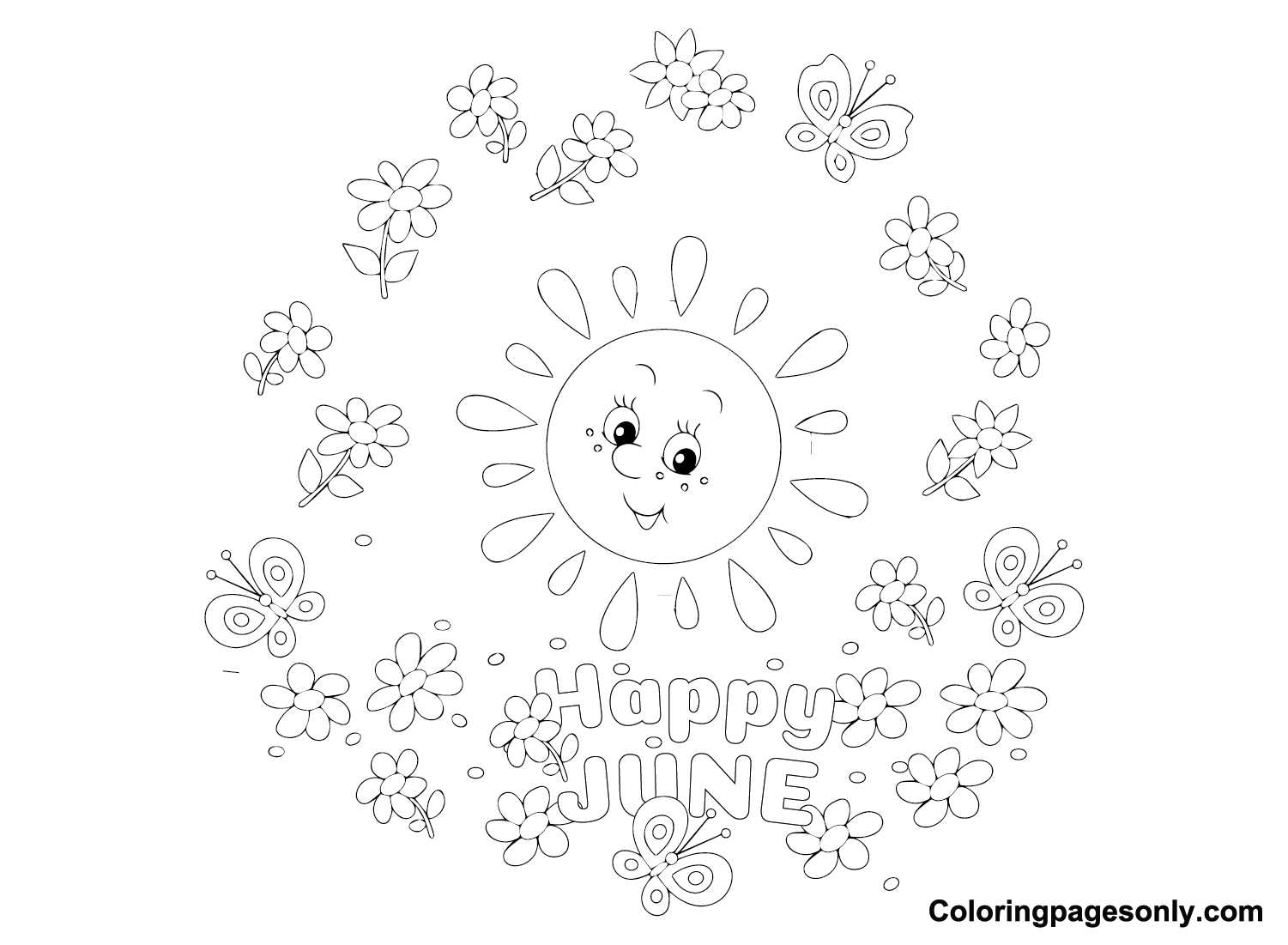June color Sheet Coloring Page