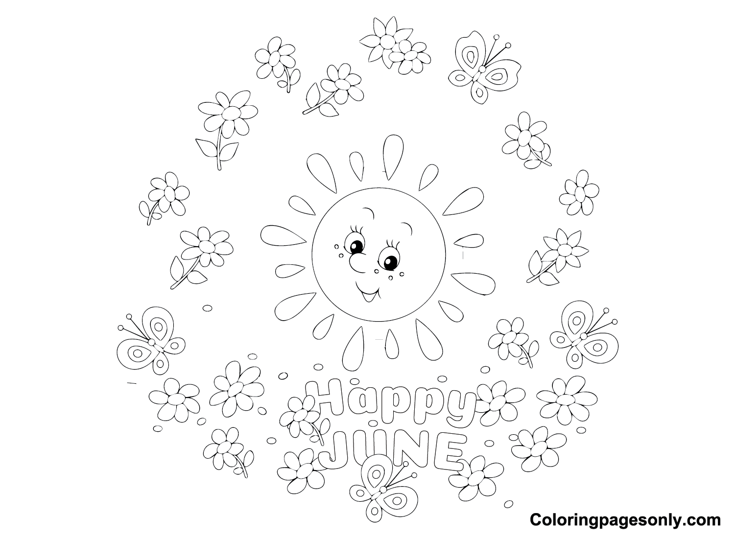 June Coloring Pages Printable Prntbl concejomunicipaldechinu gov co