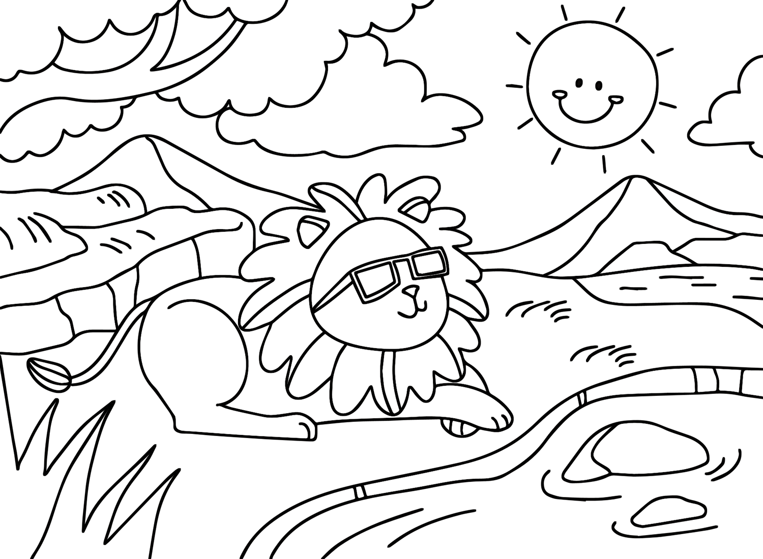 Kawaii Animals Cartoon Coloring Pages