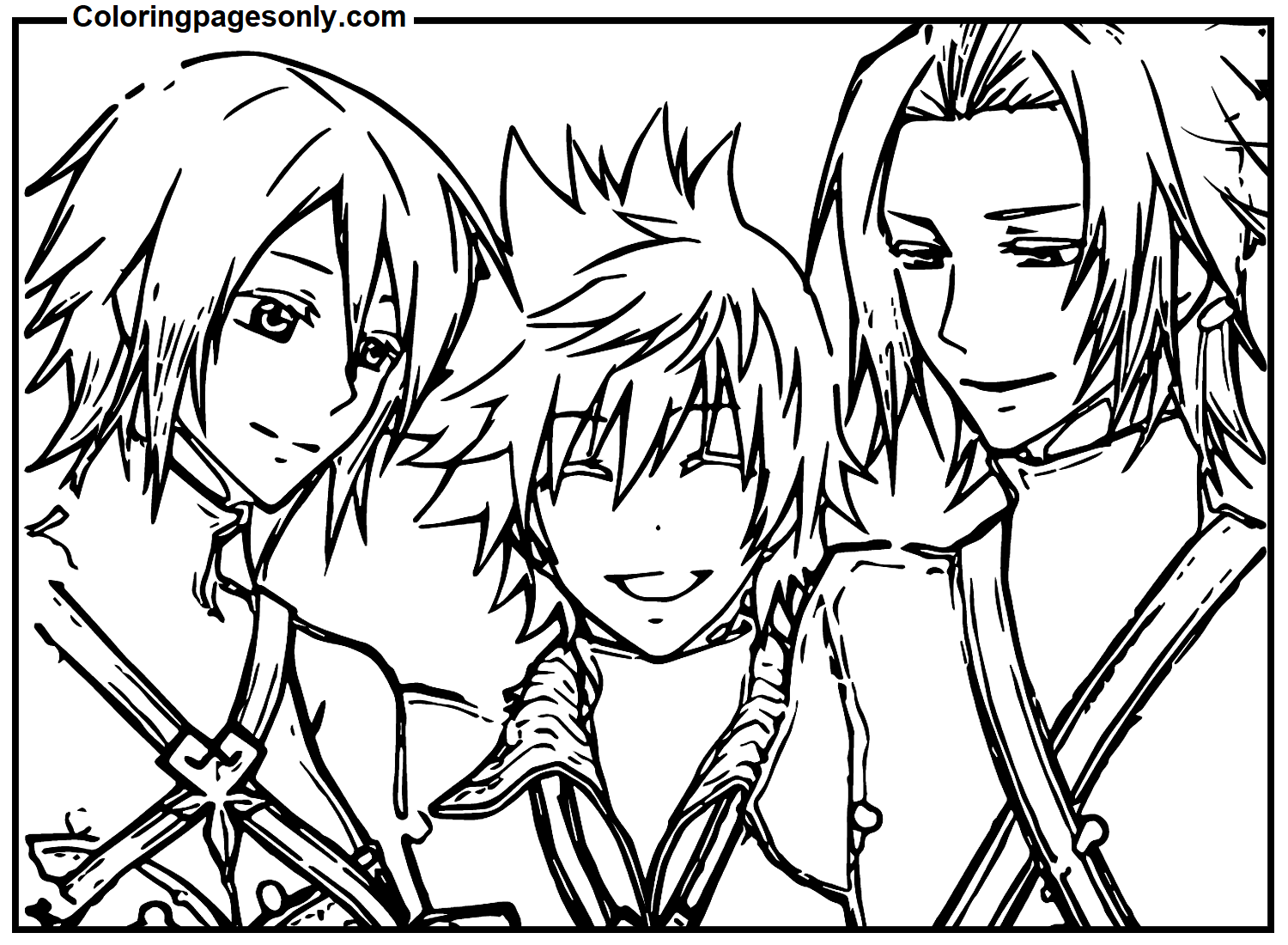 Kingdom Hearts Characters Coloring Pages