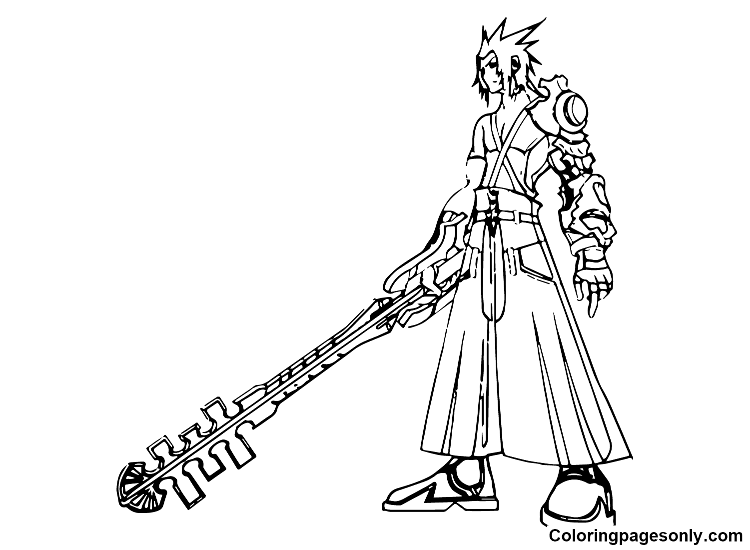 Kingdom Hearts Terra Coloring Pages