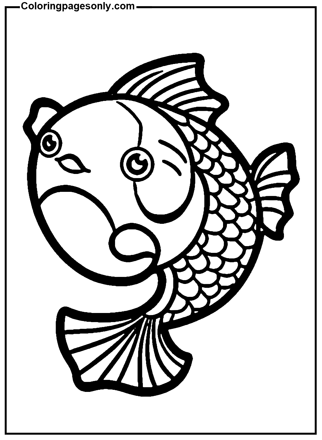 Caricature de poisson Koi de Koi Fish