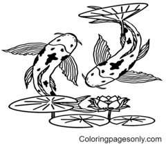 Koi Fish Coloring Pages