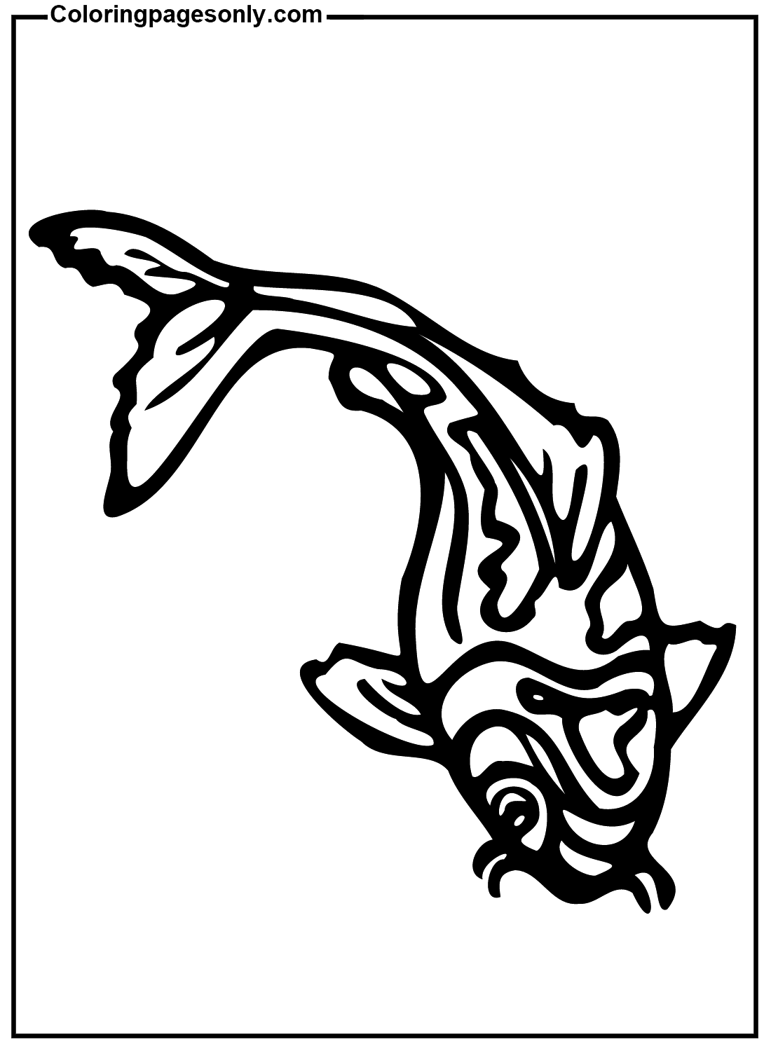 Koi Fish to Print Coloring Page