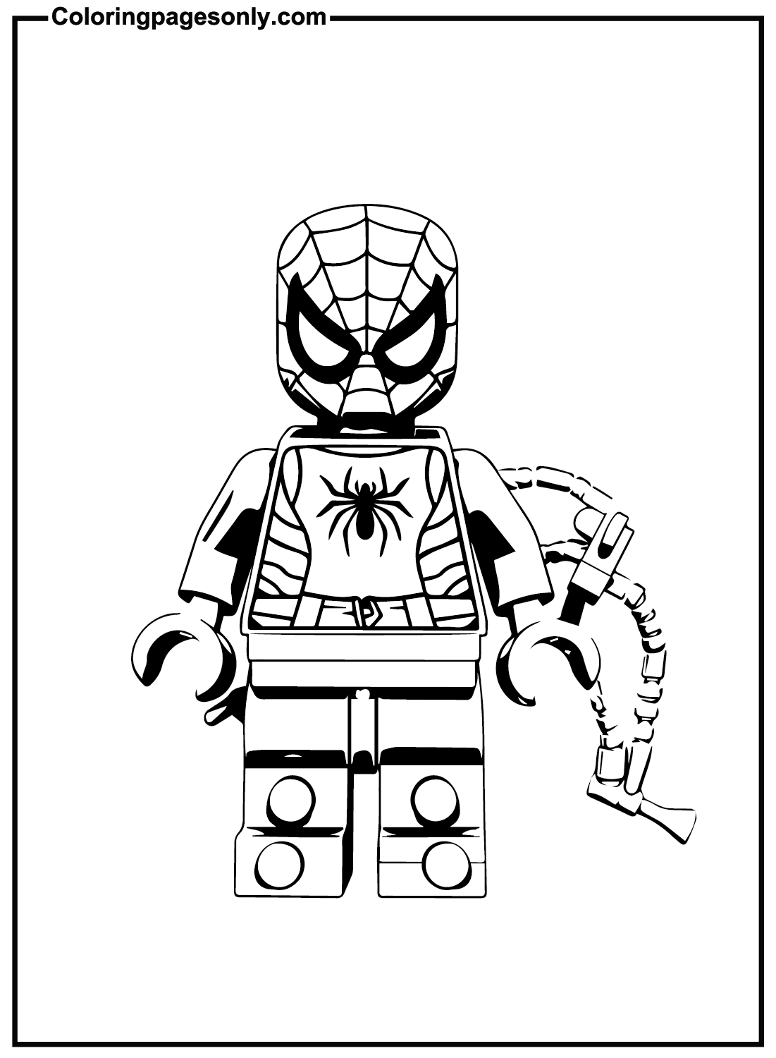 Spiderman lego online colorear