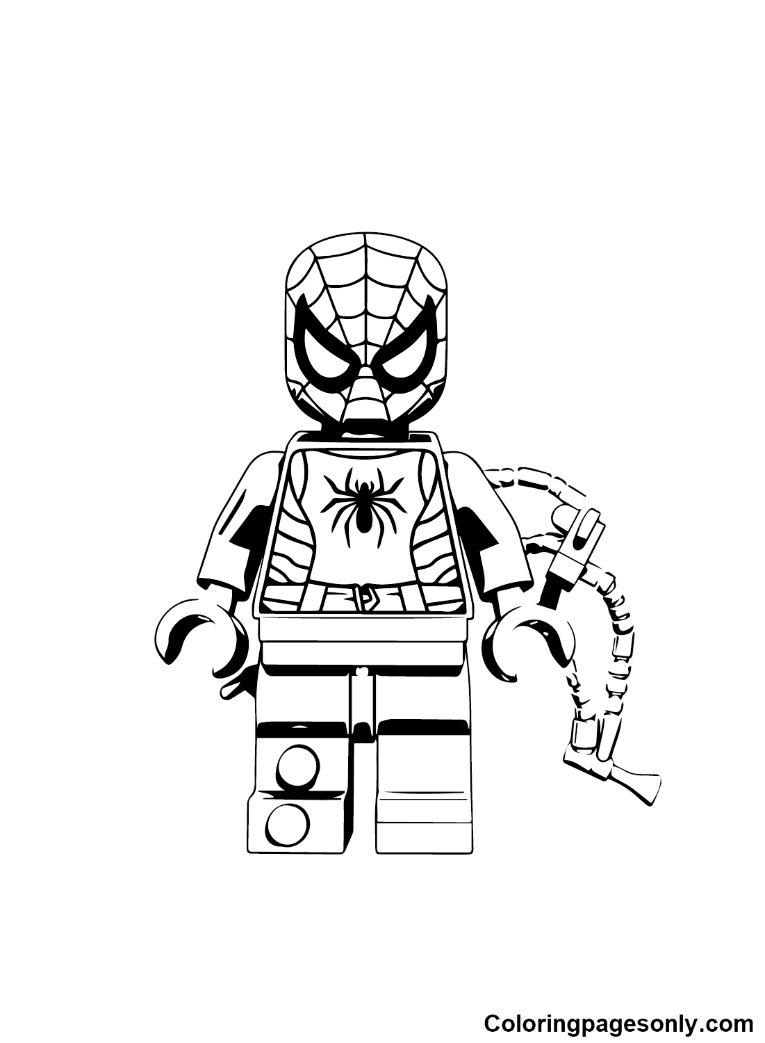 Lego Marvel Spiderman Coloring Page