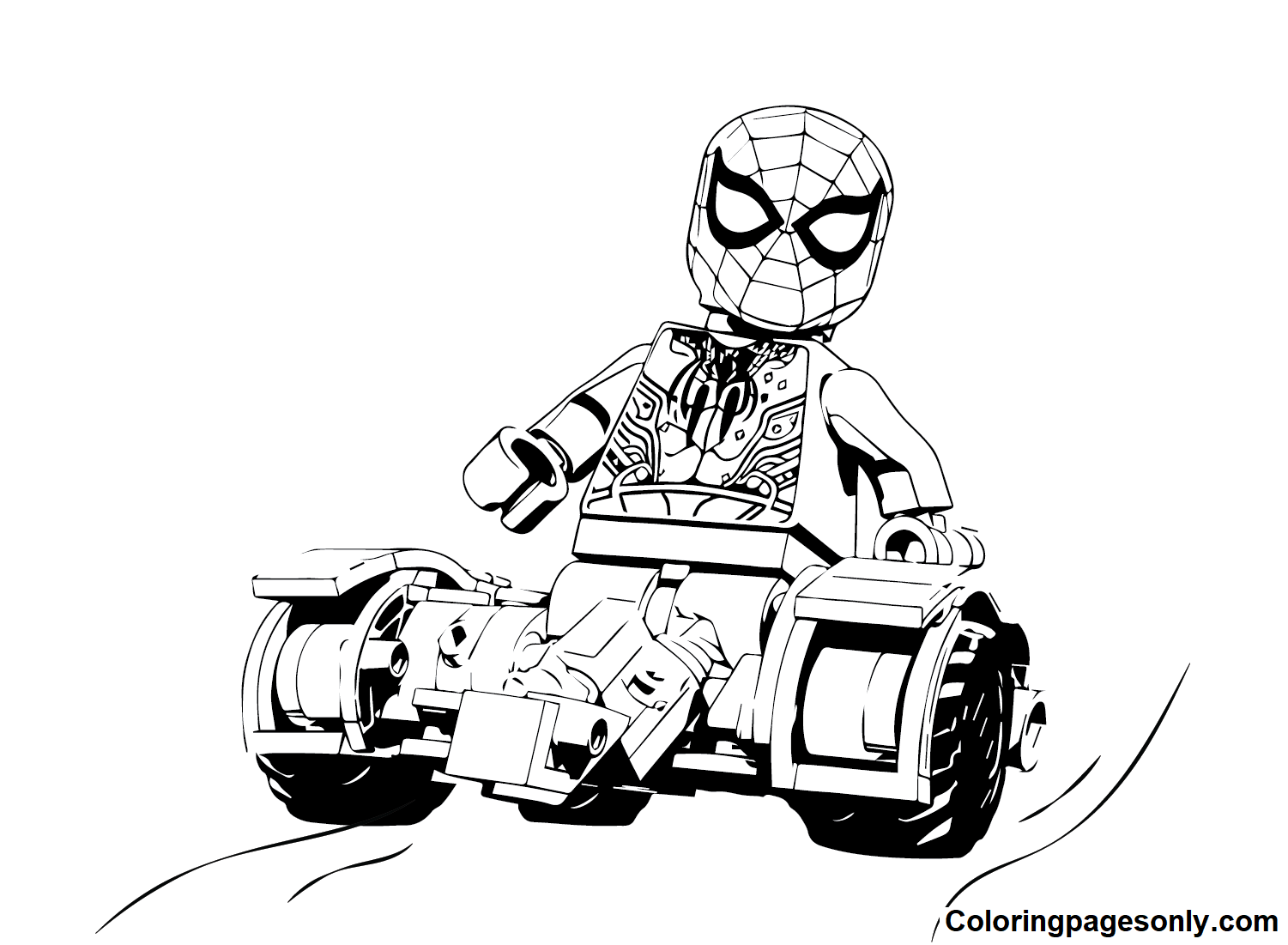 Lego Spiderman Movie Coloring Page