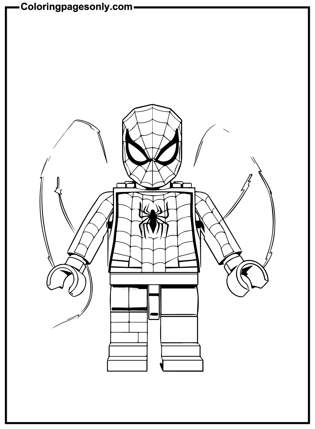 Lego Spiderman No Way Home Coloring Pages