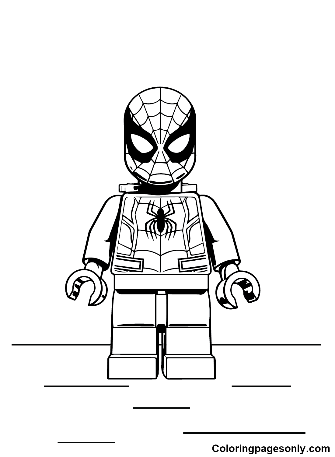 Lego Spiderman Toys Coloring Page