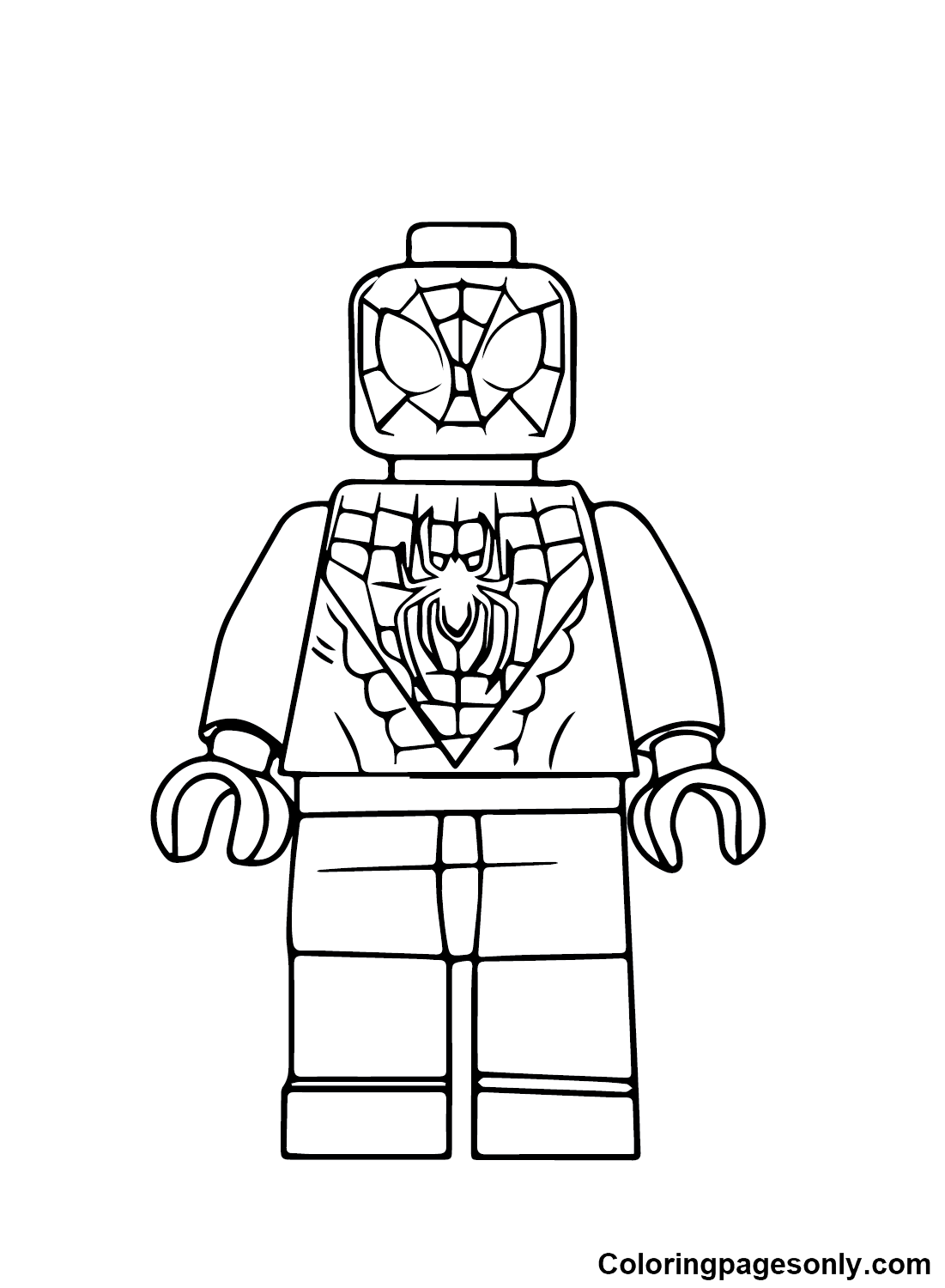 Legos Spiderman printable Coloring Page