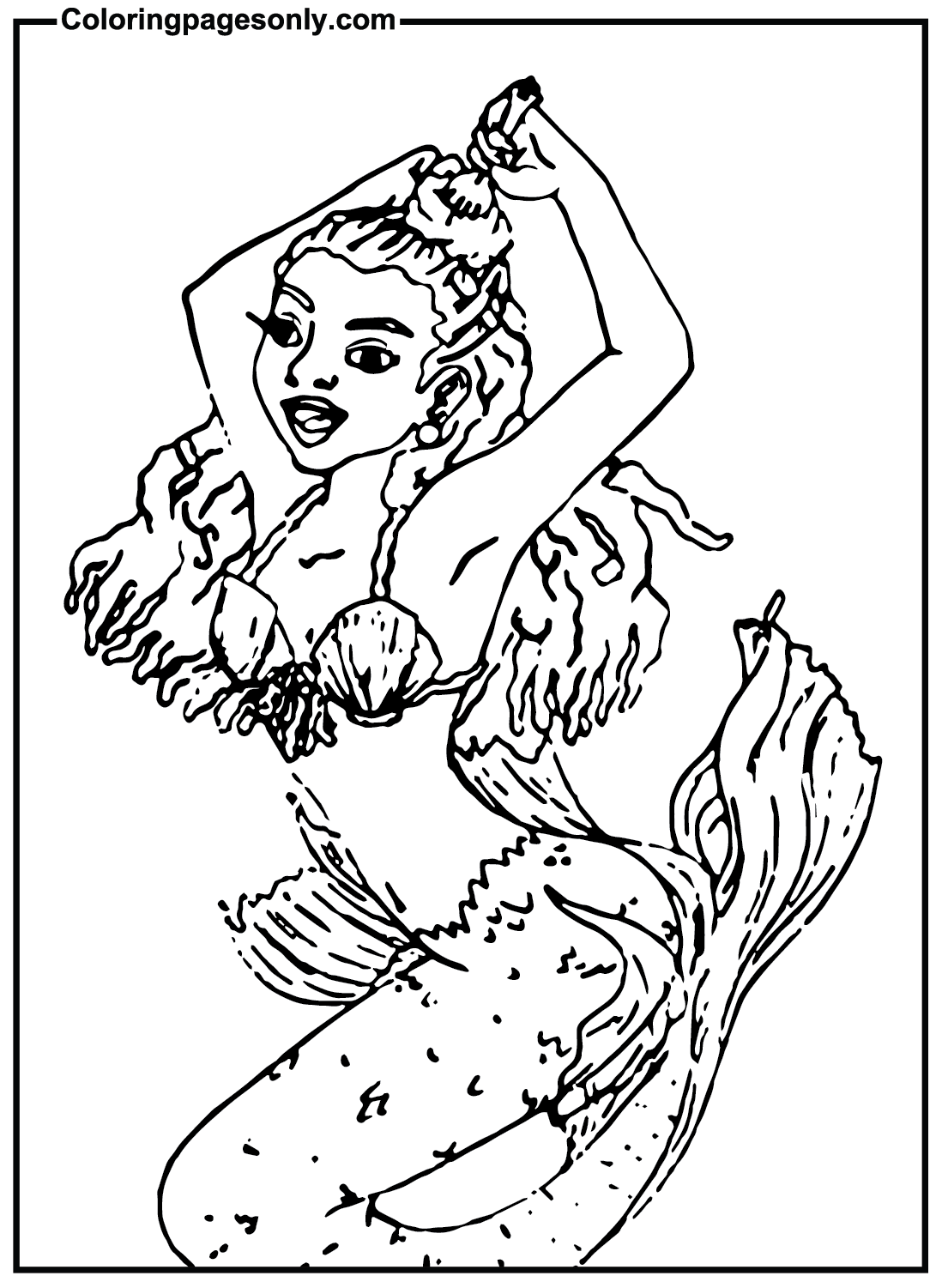 Little Mermaid Halle Bailey Coloring Pages
