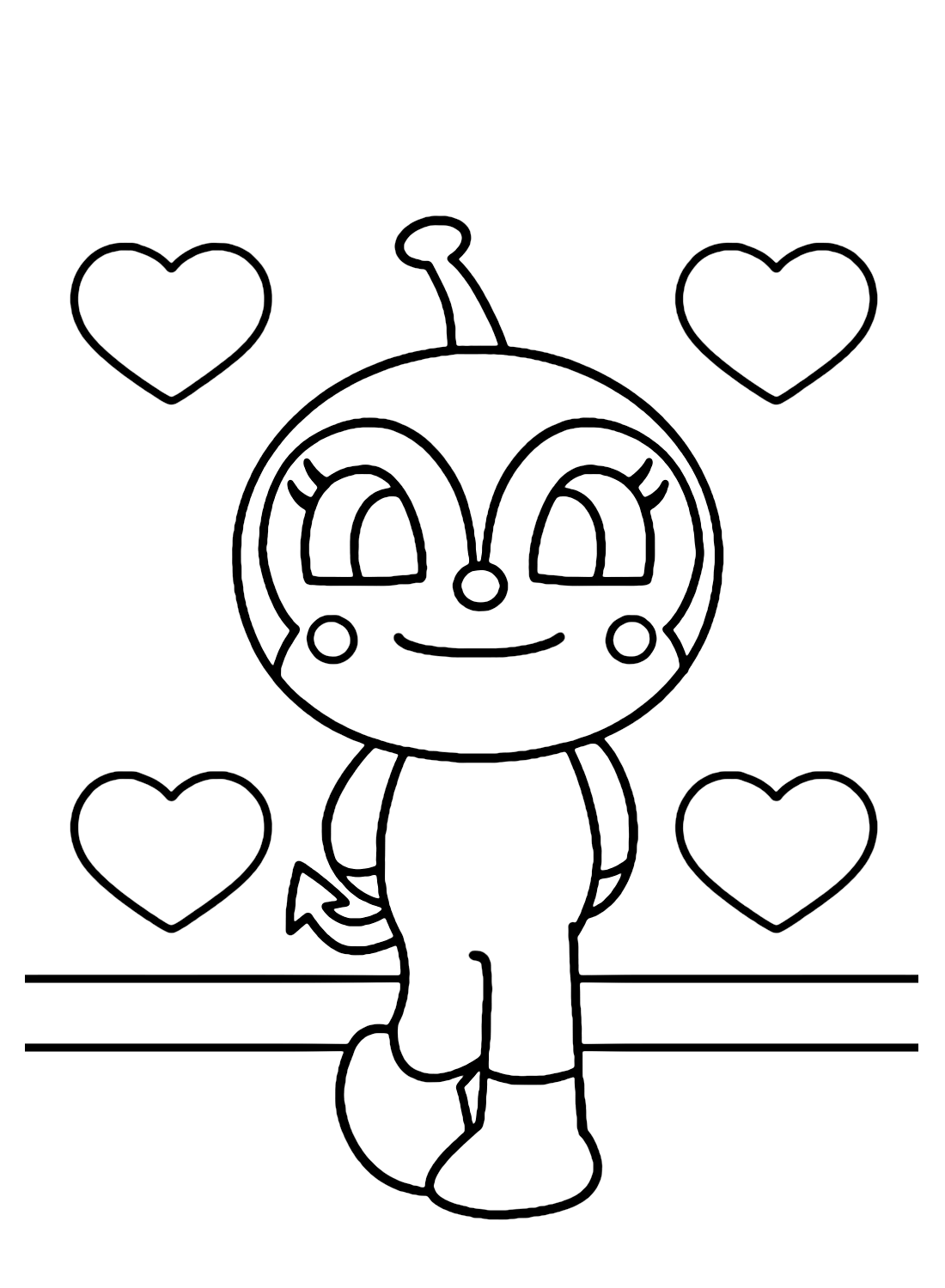 Lovely Dokinchan Coloring Page