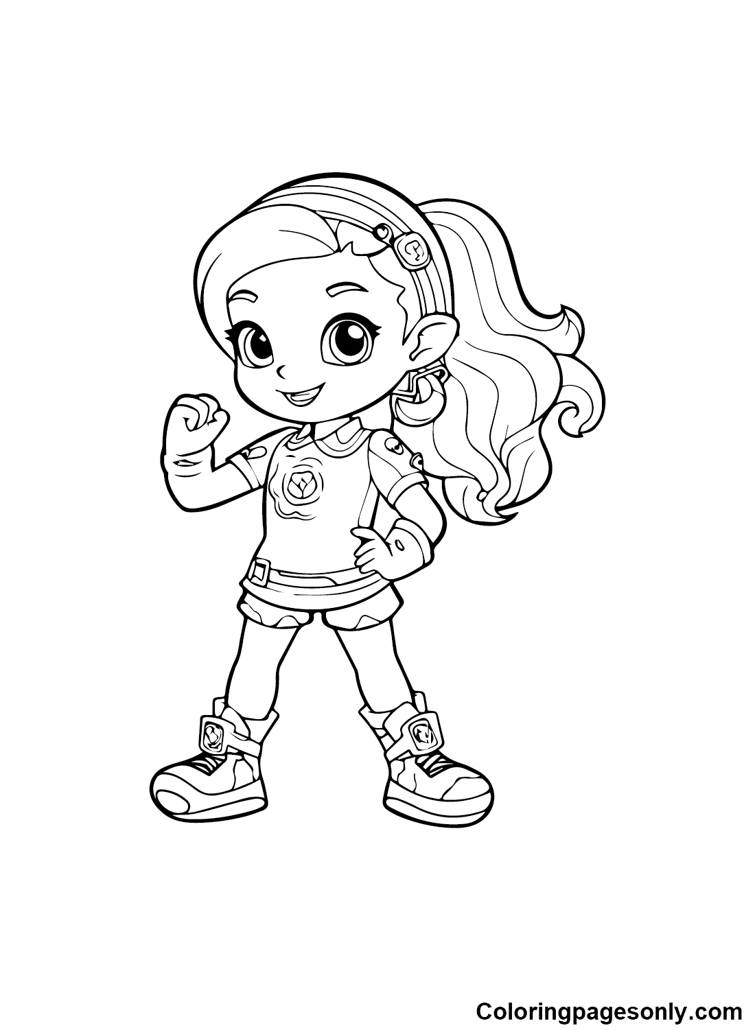 Lovely Rainbow Rangers Coloring Page