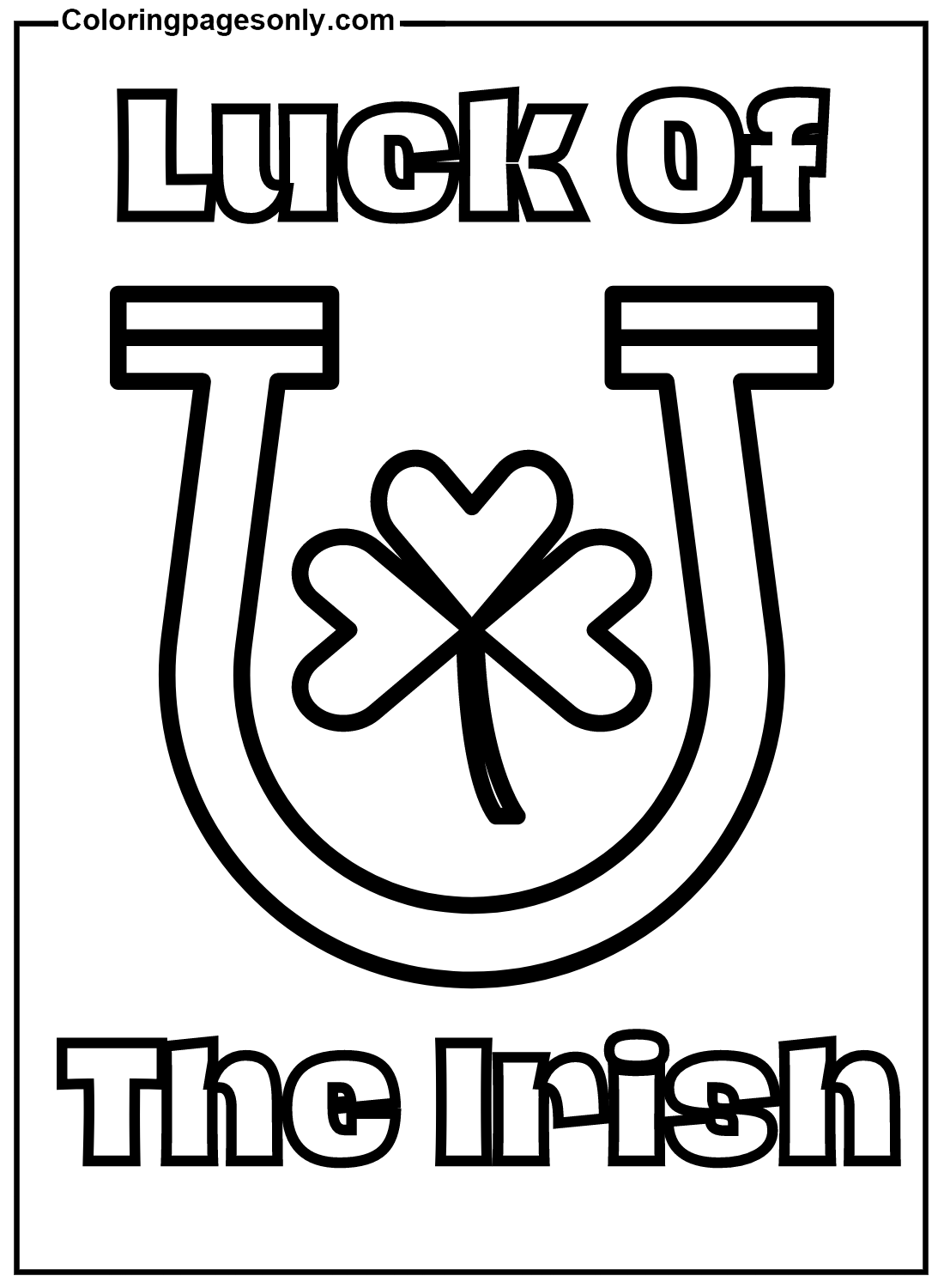 Luck Of The Irish Coloring Pages