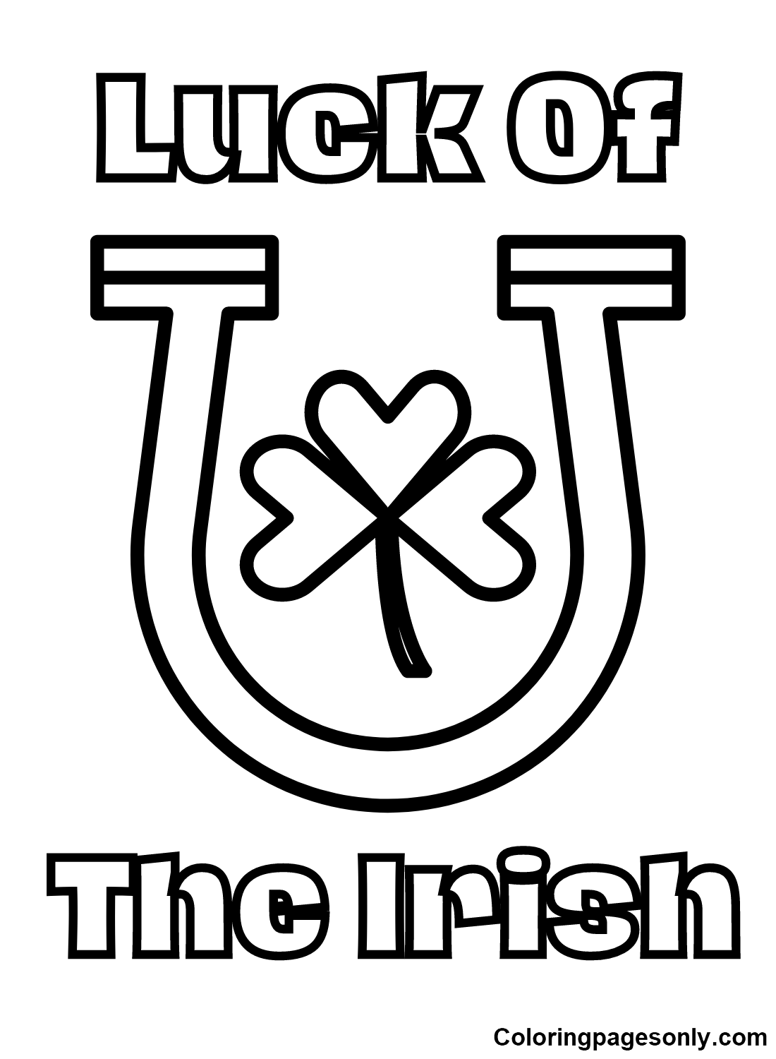 Luck of the Irish Coloring Pages