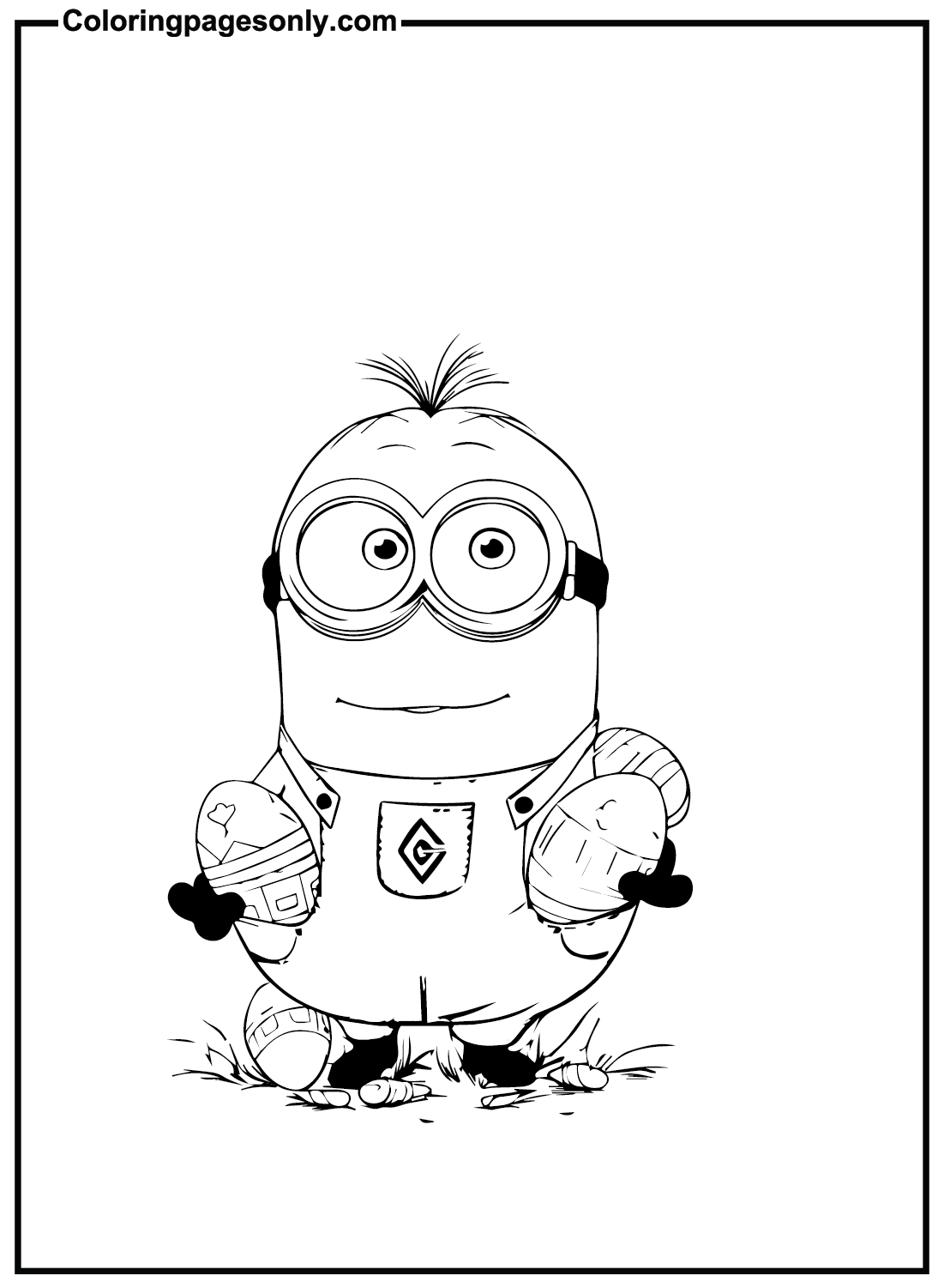 Minion Easter Coloring Pages