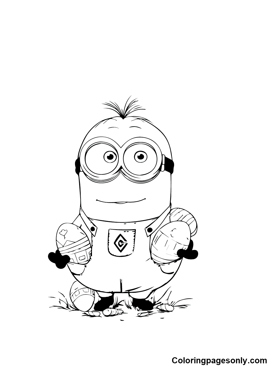 Minion Easter Coloring Page