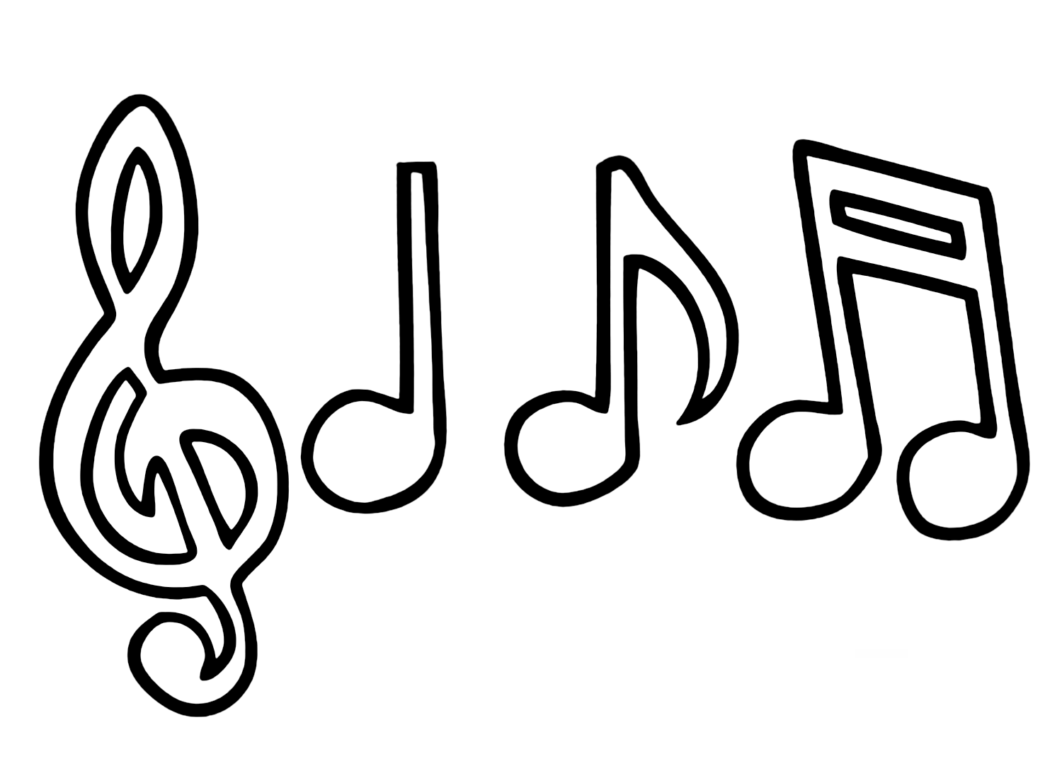 Music Notes Symbols Coloring Pages
